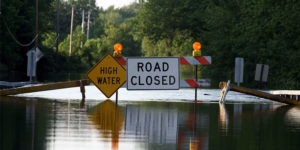 road closed due to flooding